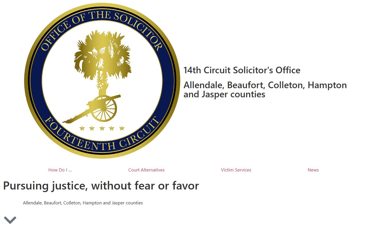 Fourteenth Circuit Solicitor Allendale County court records after arrest